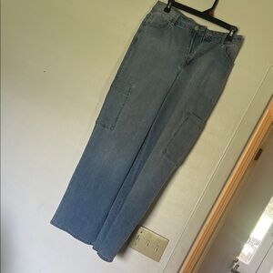 Women's Blue Wide-Leg Jeans